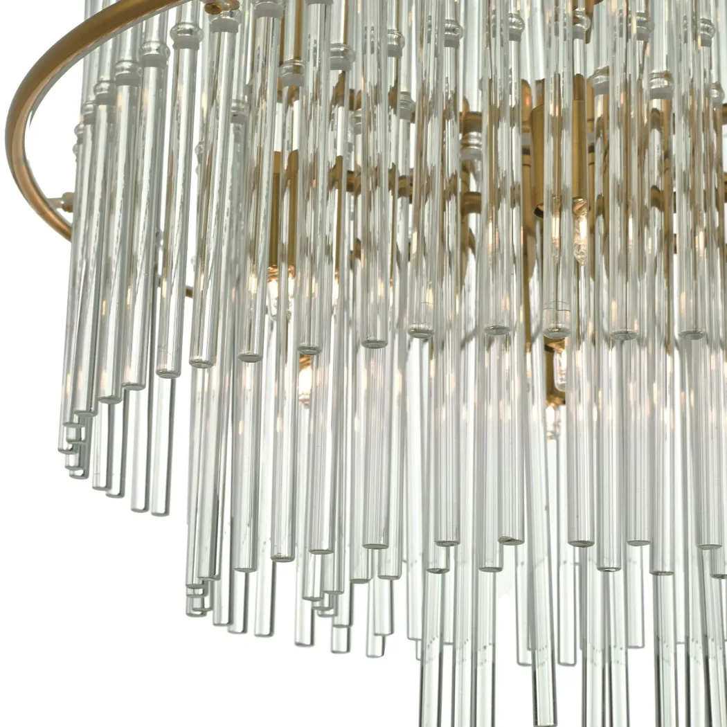Lukas Antique Gold & Crystal Ceiling Pendant