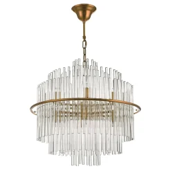 Lukas Antique Gold & Crystal Ceiling Pendant