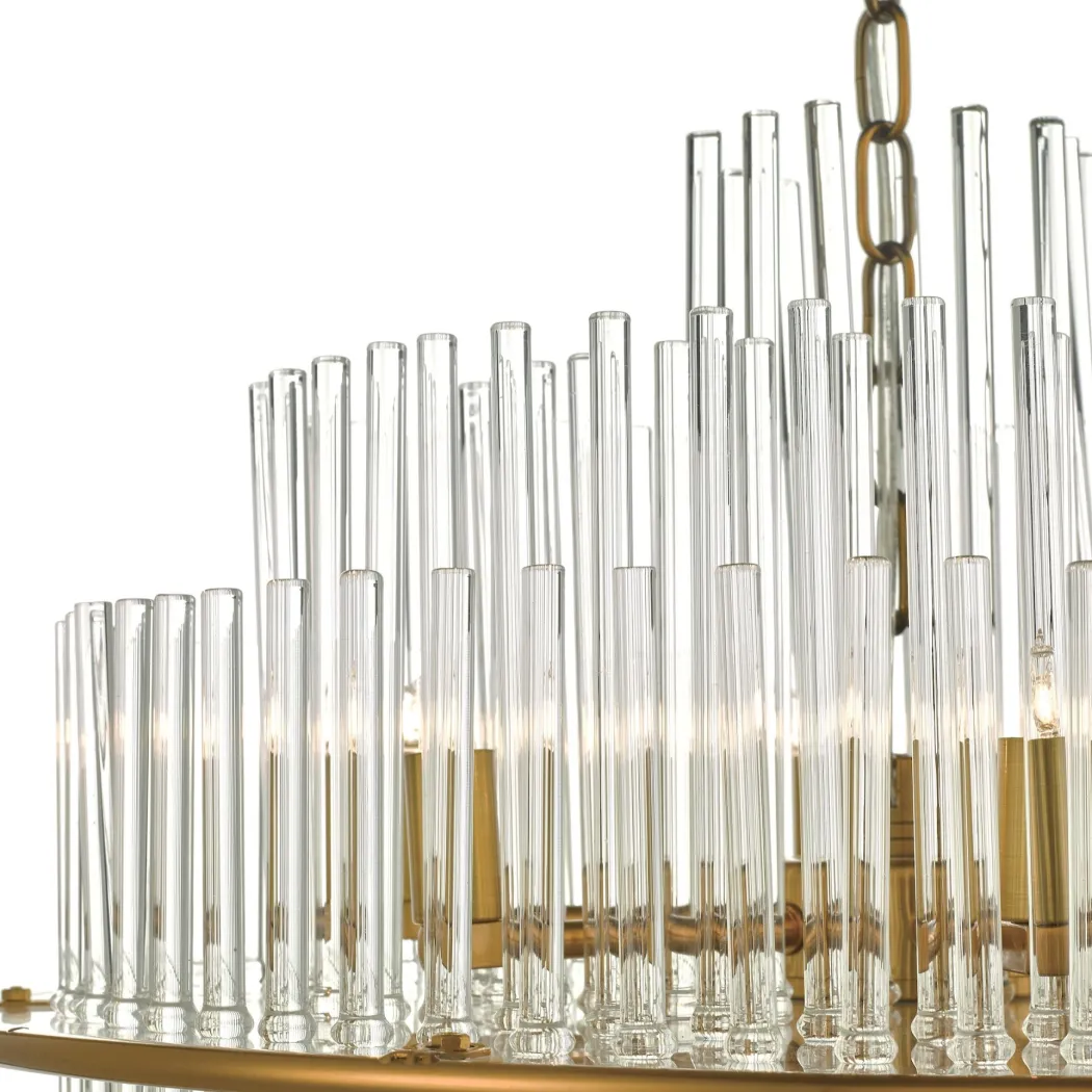 Lukas Antique Gold & Crystal Ceiling Pendant