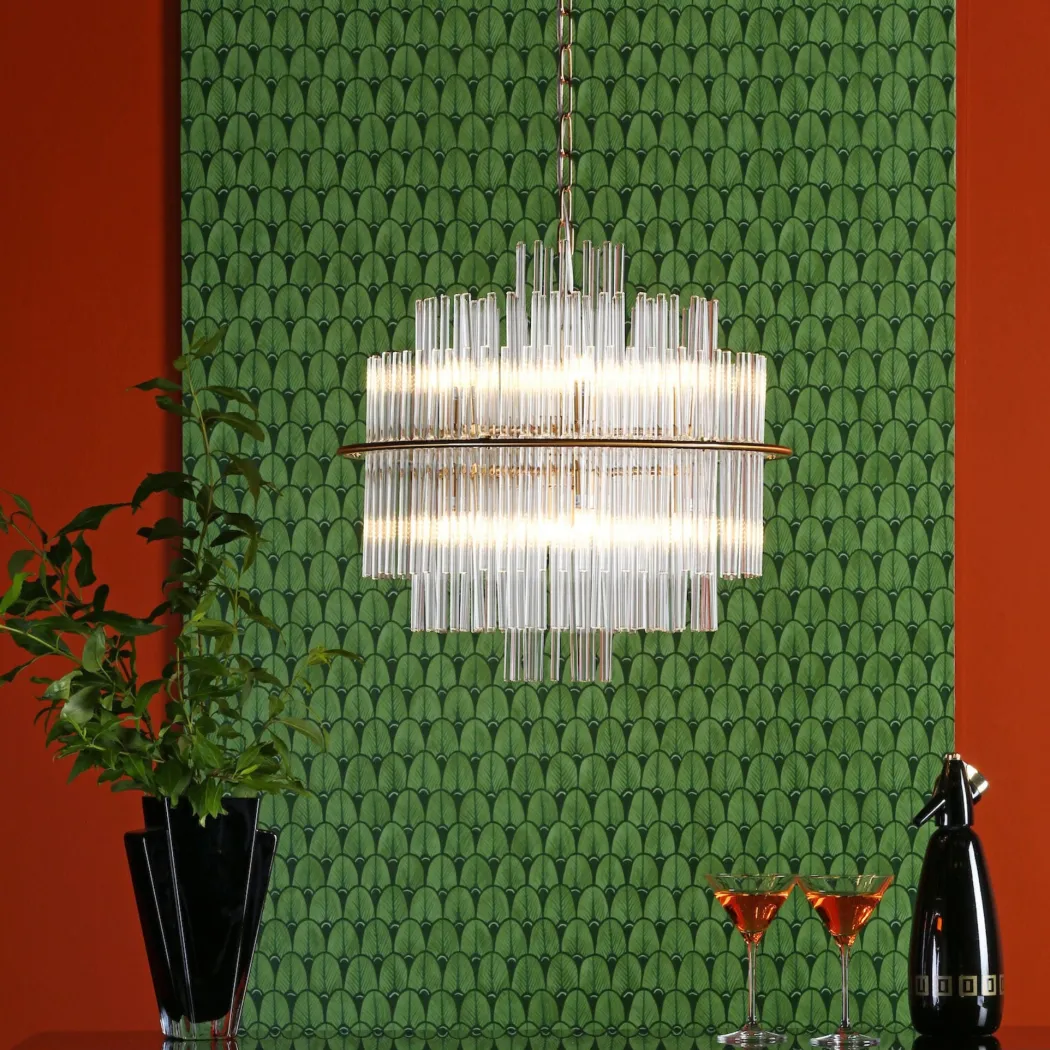 Lukas Antique Gold & Crystal Ceiling Pendant