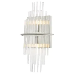 Lukas Polished Chrome & Crystal Wall Light