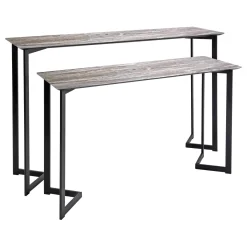 Lulani Brown Stone Nested Console Tables