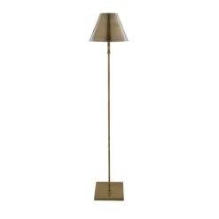 Lustre Antique Brass LED Rechargeable Floor Lamp