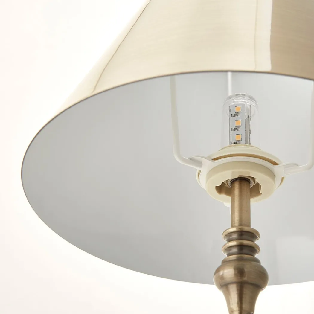 Lustre Antique Brass Rechargeable Table Lamp