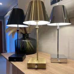 Lustre Antique Brass Rechargeable Table Lamp