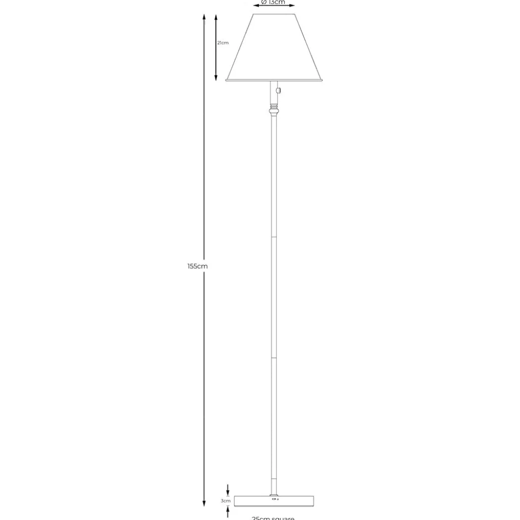 Lustre Black LED Rechargeable Floor Lamp