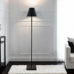 Lustre Black LED Rechargeable Floor Lamp