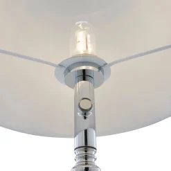 Lustre Polished Chrome LED Rechargeable Floor Lamp