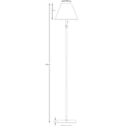 Lustre Polished Chrome LED Rechargeable Floor Lamp