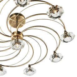 Luther 10 Light Semi-Flush Gold Ceiling Light