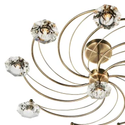 Luther 10 Light Semi-Flush Gold Ceiling Light