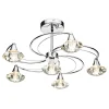 Luther 6 Light Semi-Flush Silver Ceiling Light