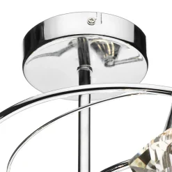 Luther 6 Light Semi-Flush Silver Ceiling Light