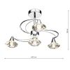 Luther 4 Light Semi-Flush Silver Ceiling Light
