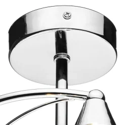 Luther 4 Light Semi-Flush Silver Ceiling Light