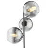 Lycia 3 Light Black & Ombre Glass Floor Lamp