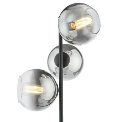 Lycia 3 Light Black & Ombre Glass Floor Lamp