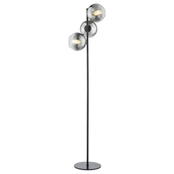 Lycia 3 Light Black & Ombre Glass Floor Lamp