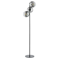 Lycia 3 Light Black & Ombre Glass Floor Lamp