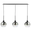 Lycia 3 Light Black & Ombre Glass Ceiling Pendant Bar