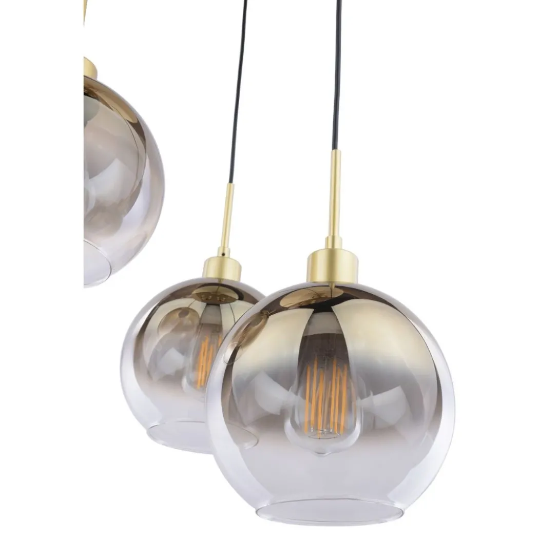 Lycia 3 Light Gold & Ombre Glass Cluster Ceiling Pendant