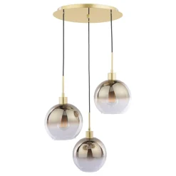 Lycia 3 Light Gold & Ombre Glass Cluster Ceiling Pendant