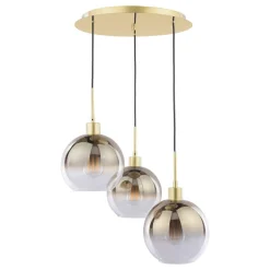 Lycia 3 Light Gold & Ombre Glass Cluster Ceiling Pendant