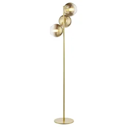 Lycia 3 Light Gold & Ombre Glass Floor Lamp