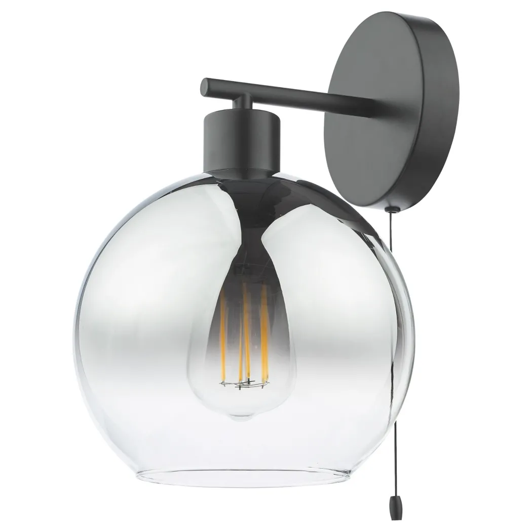 Lycia Black & Ombre Glass Wall Light