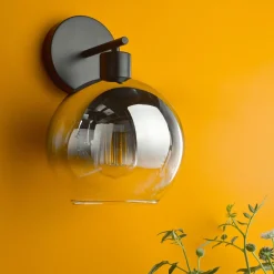 Lycia Black & Ombre Glass Wall Light