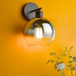 Lycia Black & Ombre Glass Wall Light