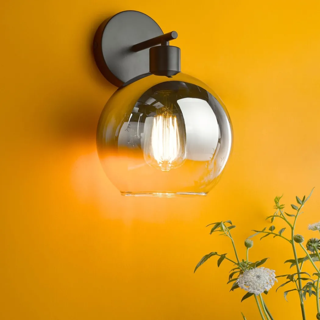 Lycia Black & Ombre Glass Wall Light