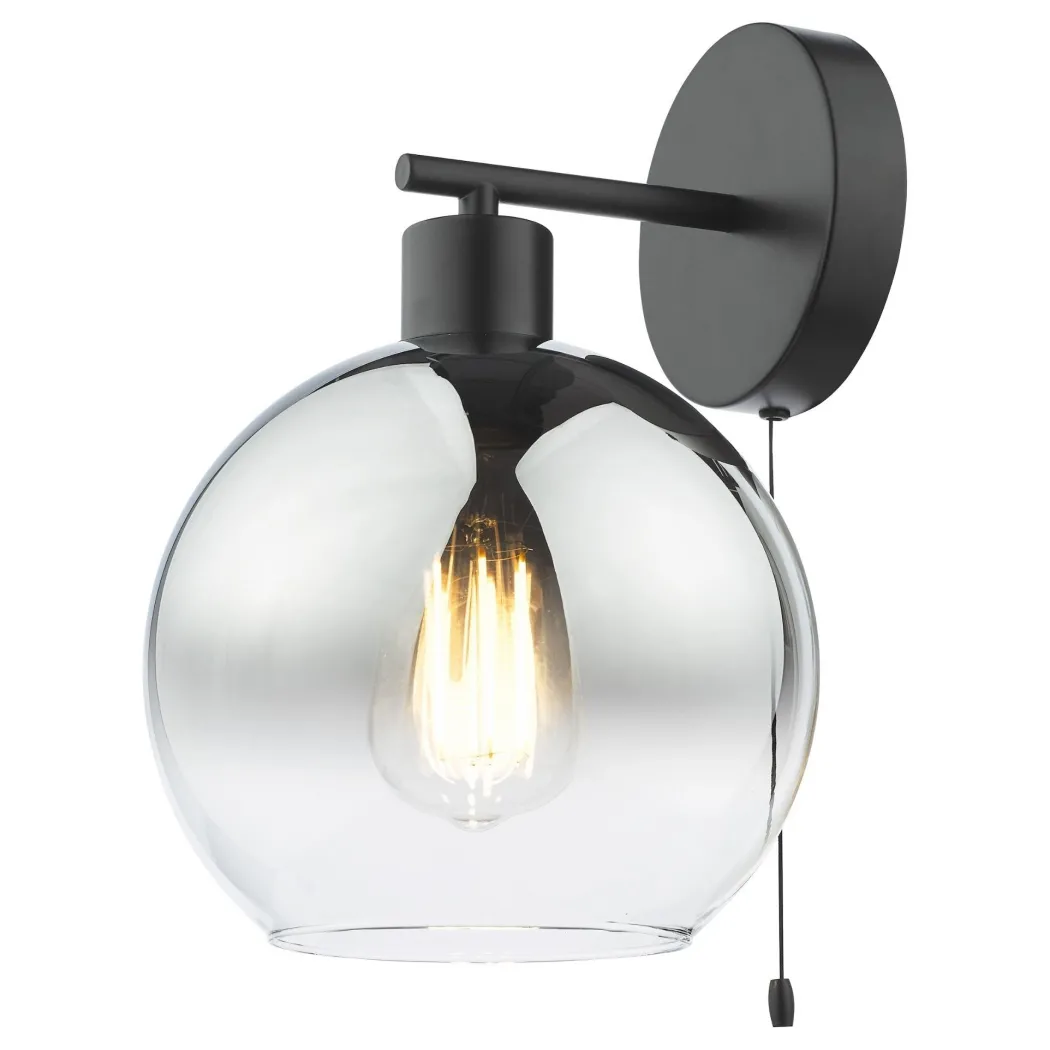 Lycia Black & Ombre Glass Wall Light
