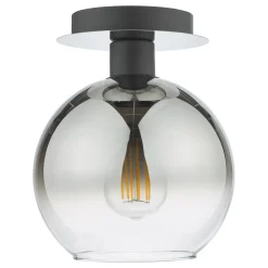 Lycia Black & Ombre Glass Flush Ceiling Light