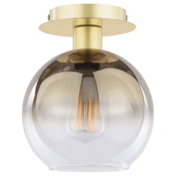 Lycia Gold & Ombre Glass Flush Ceiling Light
