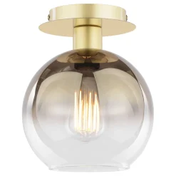 Lycia Gold & Ombre Glass Flush Ceiling Light
