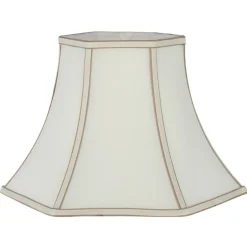 Lyla 45cm Bowed Hexagonal Lamp Shade Cream