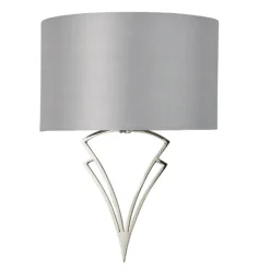 Lyla Satin Nickel Wall Light