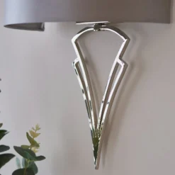 Lyla Satin Nickel Wall Light