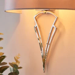 Lyla Satin Nickel Wall Light