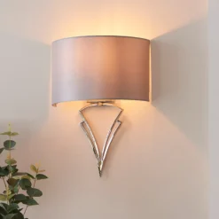 Lyla Satin Nickel Wall Light
