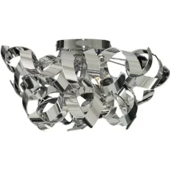 Lyndsay 3 Light Semi Flush Ceiling Light Chrome