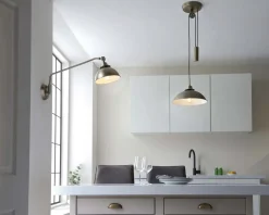 Madison Adjustable Antique Brass Wall Light