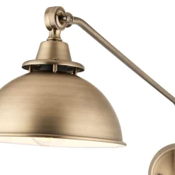 Madison Adjustable Antique Brass Wall Light