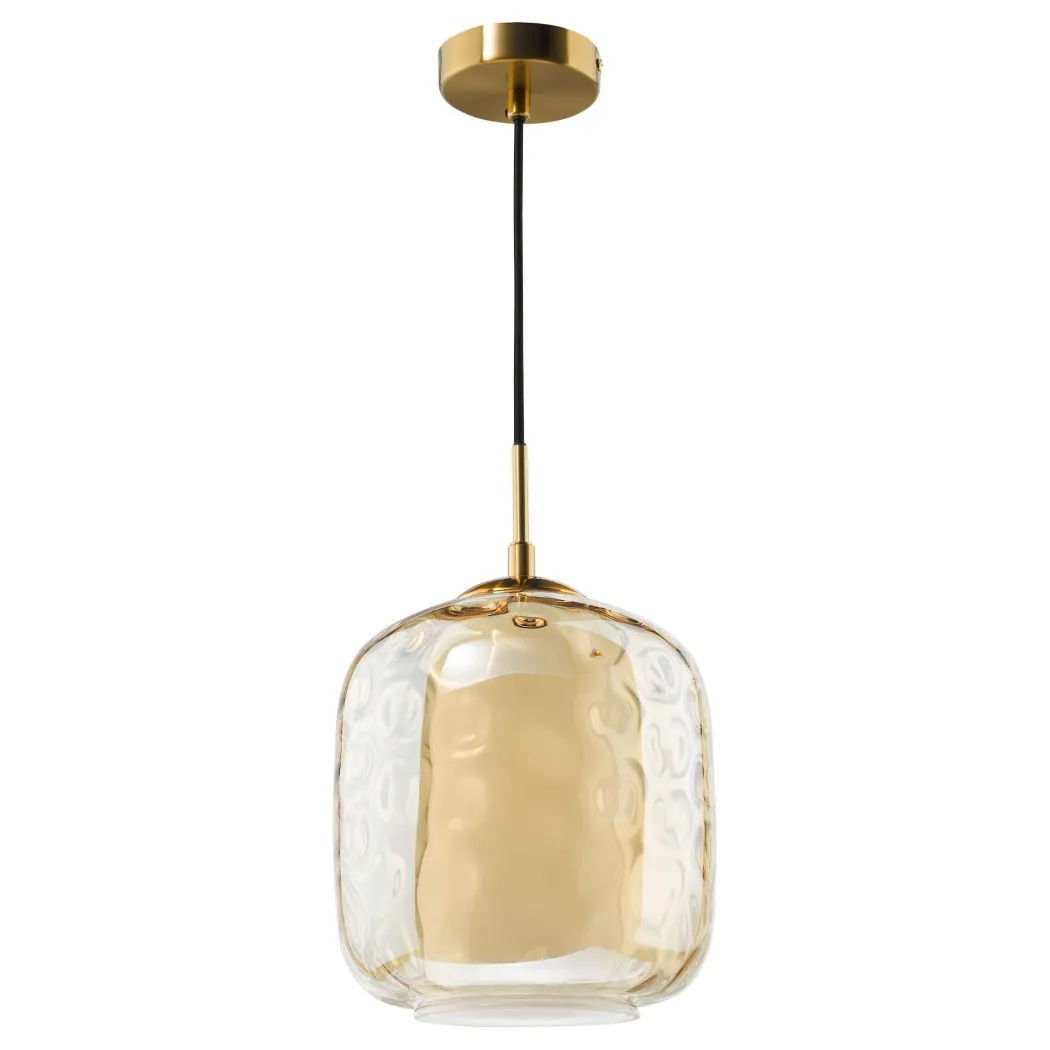 Majella Brass & Champagne Glass Pendant Ceiling Light