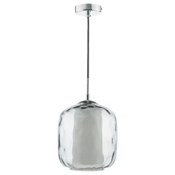 Majella Chrome & Smoked Glass Pendant Ceiling Light