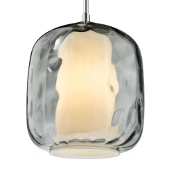 Majella Chrome & Smoked Glass Pendant Ceiling Light