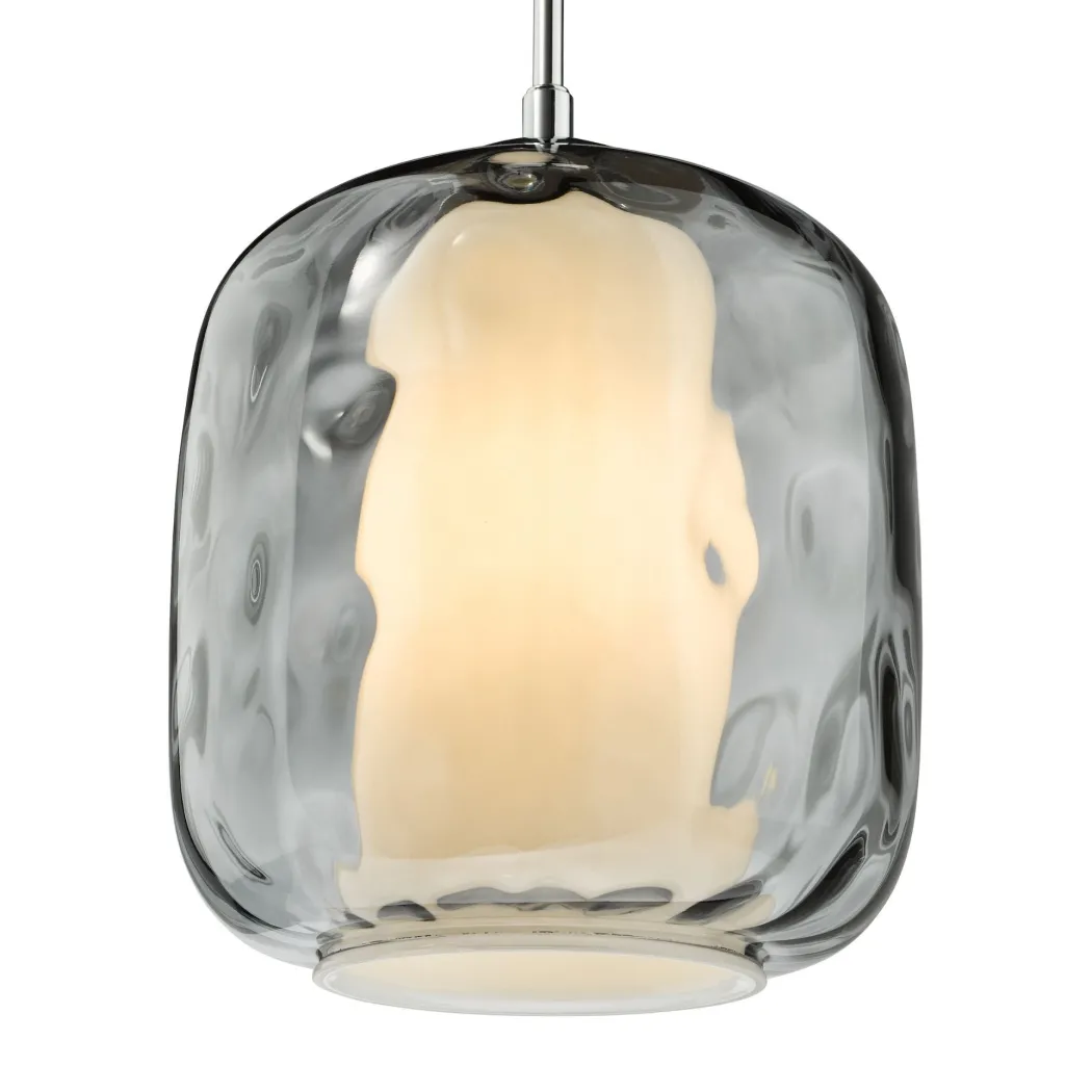 Majella Chrome & Smoked Glass Pendant Ceiling Light