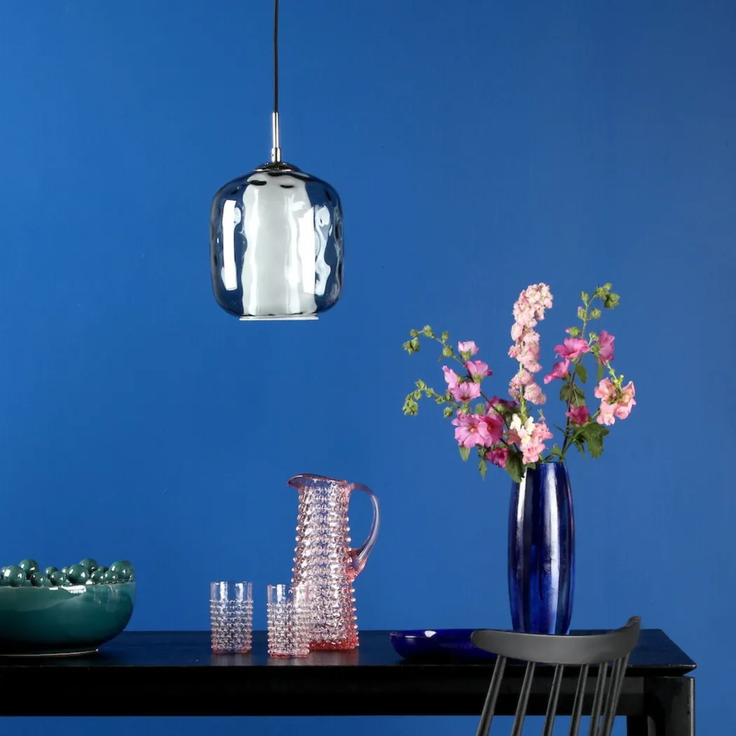 Majella Chrome & Smoked Glass Pendant Ceiling Light