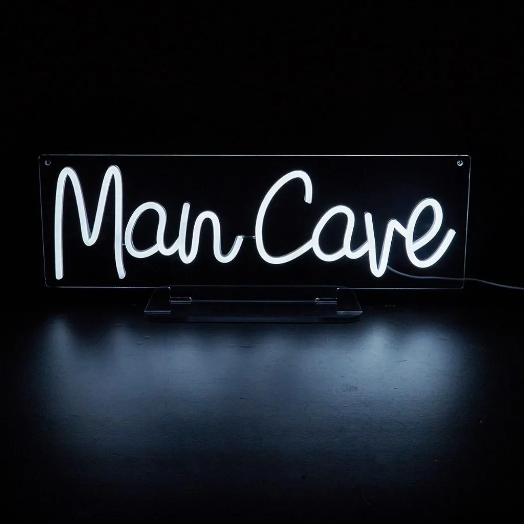 Man Cave White LED Neon Sign